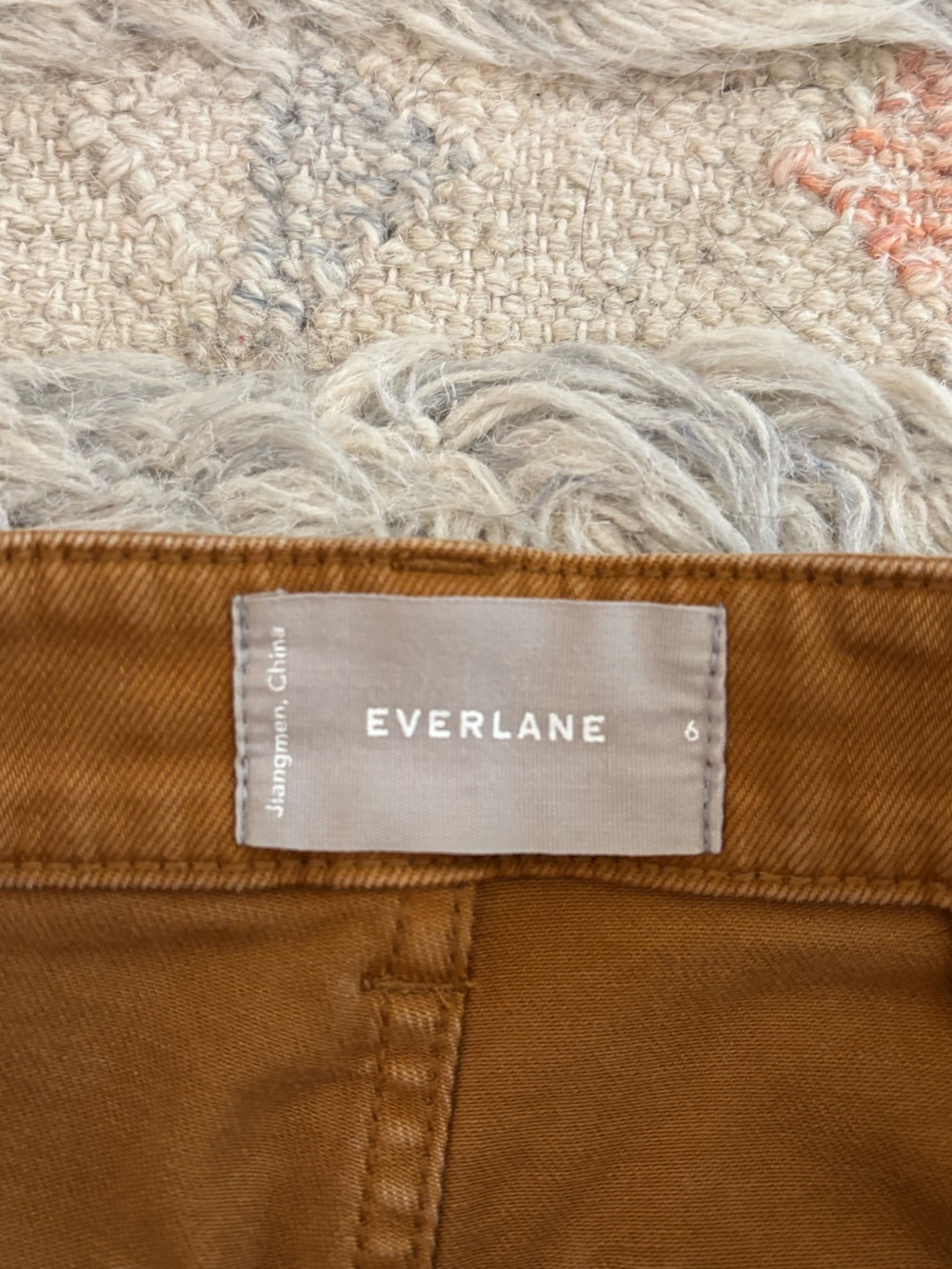Everlane Caramel Brown Straight-Leg Cropped Pants - Picture 2 of 4